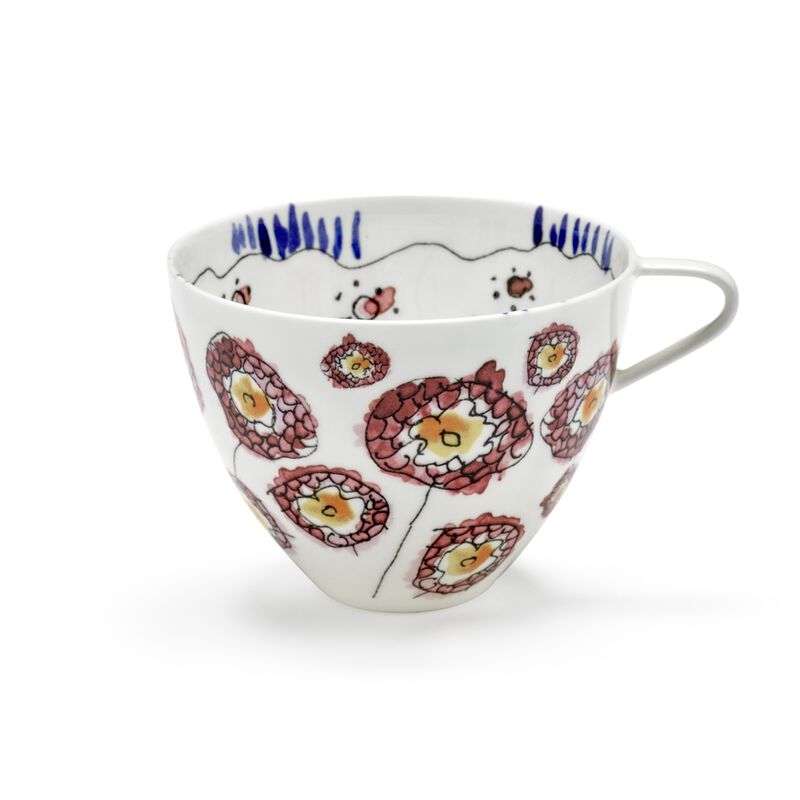Marni Midnight Flowers Cappucino Cup Set Of 2 - Anemone Milk image number 0